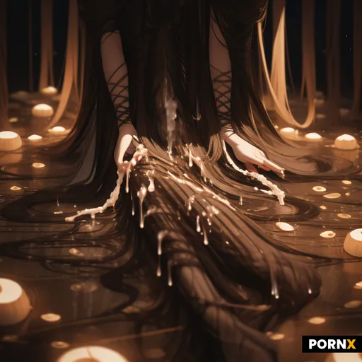 "Create an album cover for an NSFW sexual album titled 'Pornography: Erotic Desires' by Deathly Wolv