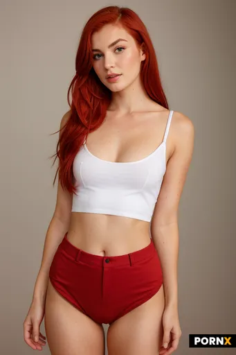 Petit woman with red hair