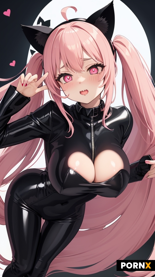 long pink pigtails