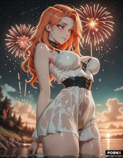 A 20-year-old ginger-haired woman with a flawless