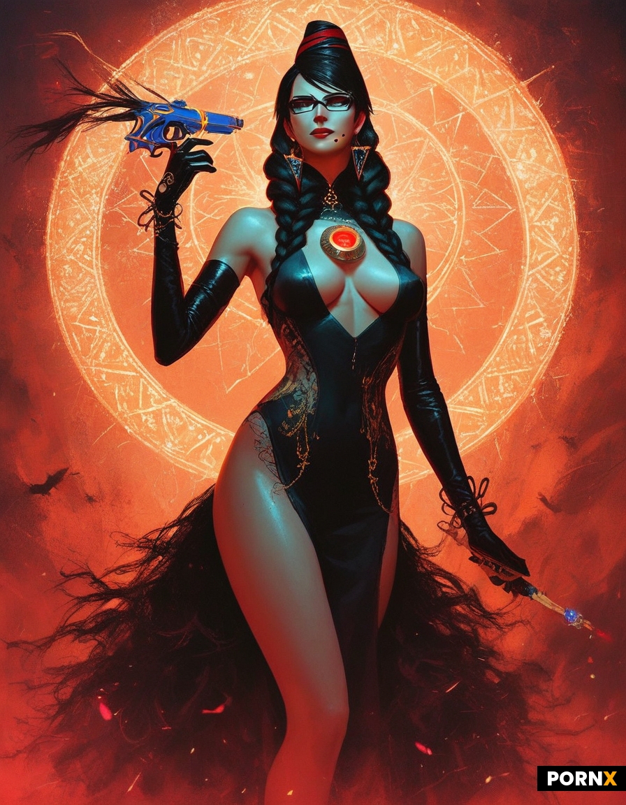 Bayonetta nue avec de gros seins