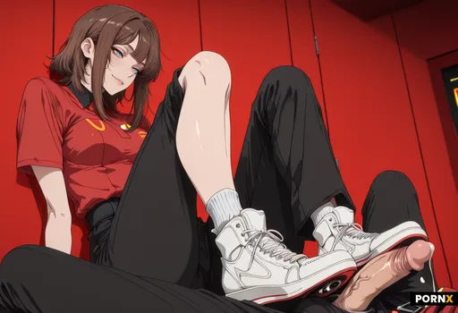 Red fast food uniform