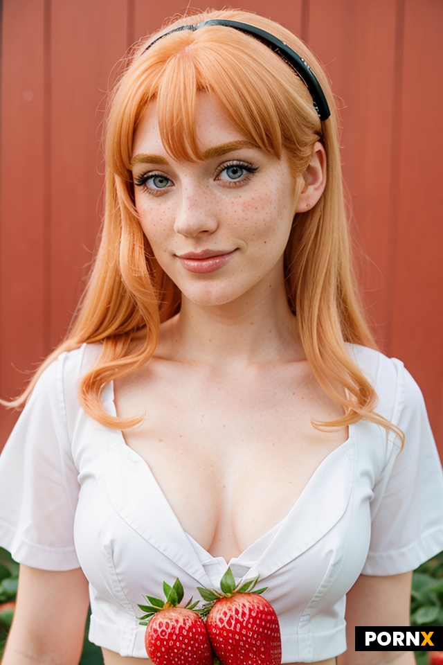 Strawberry blonde with freckles