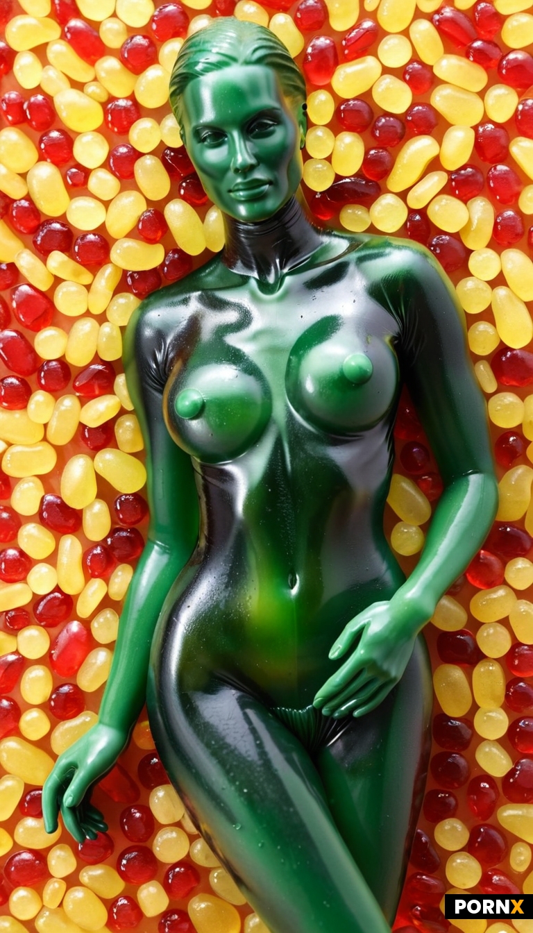 Gummy woman made completely of gummy