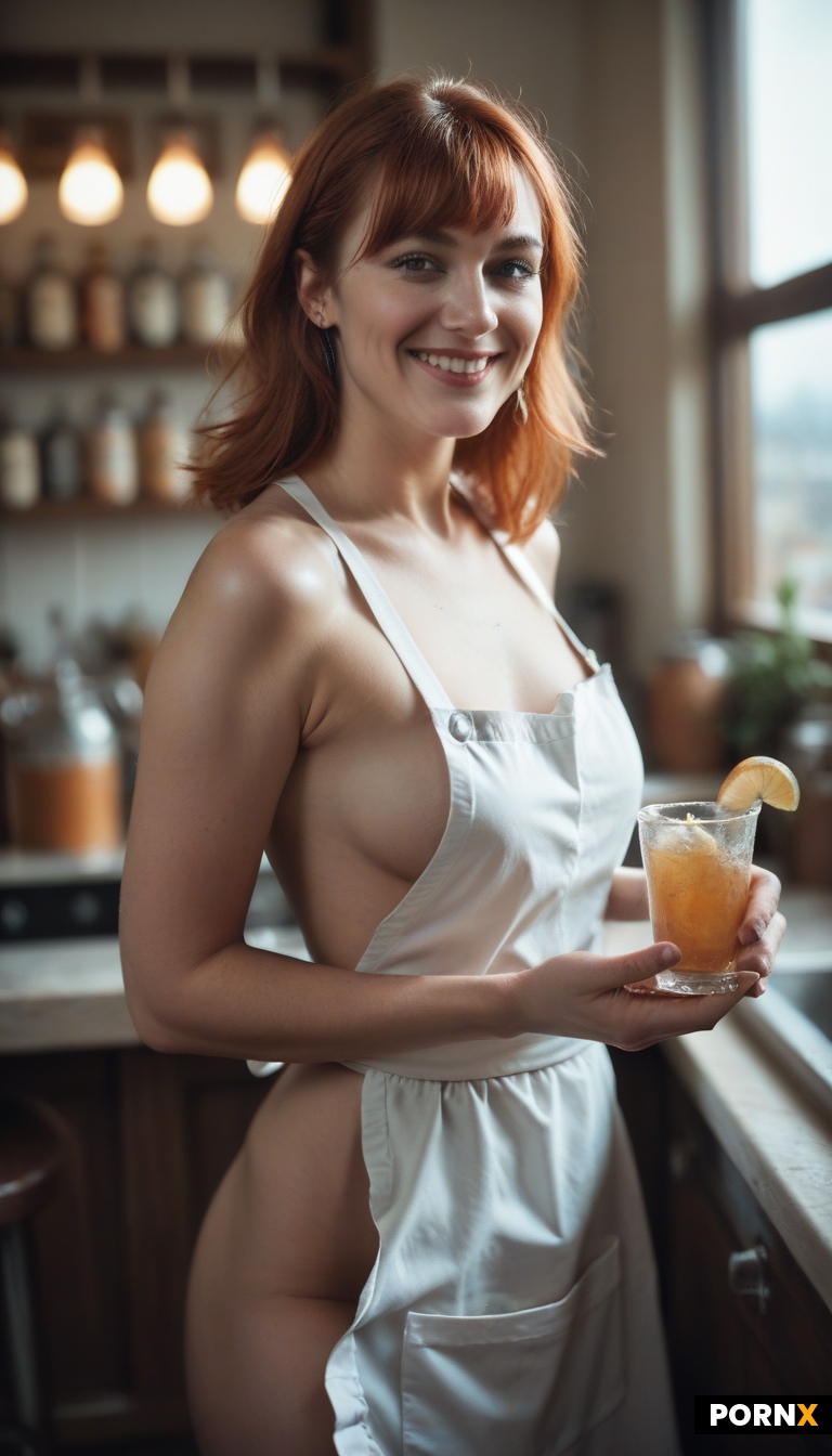 naked with only waist_apron