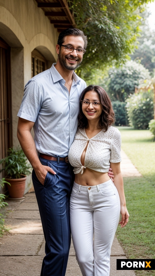 Short Woman standing by man
