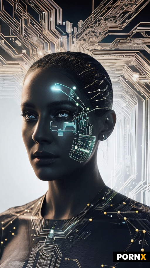 A hyper-realistic and intricate portrait of a person seamlessly transforming into digital data