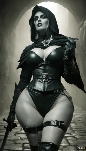 A sultry undead female rogue