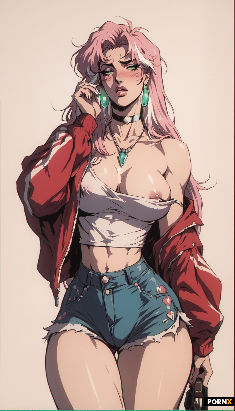 a thin woman with wide hips