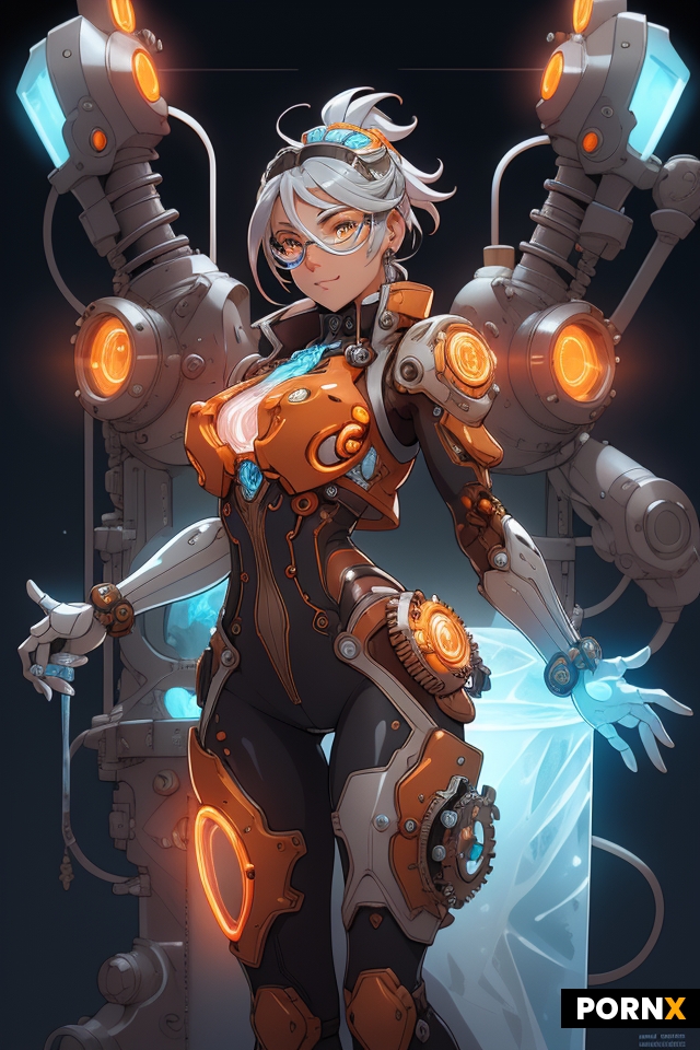 Design a card featuring an ice sculpture of a Steampunk Engineer