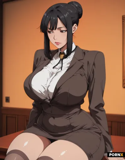 Sitting on a desk