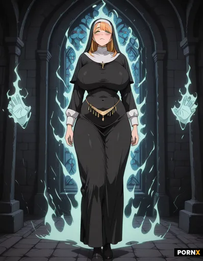 sexy beautiful female nun