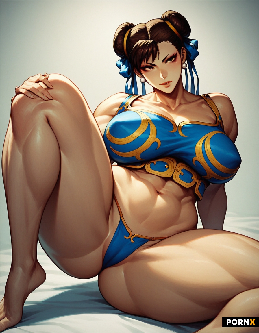 Chun li Street Fighter thick and plump splitting legs