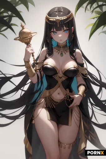 Cleopatra голая на коренях