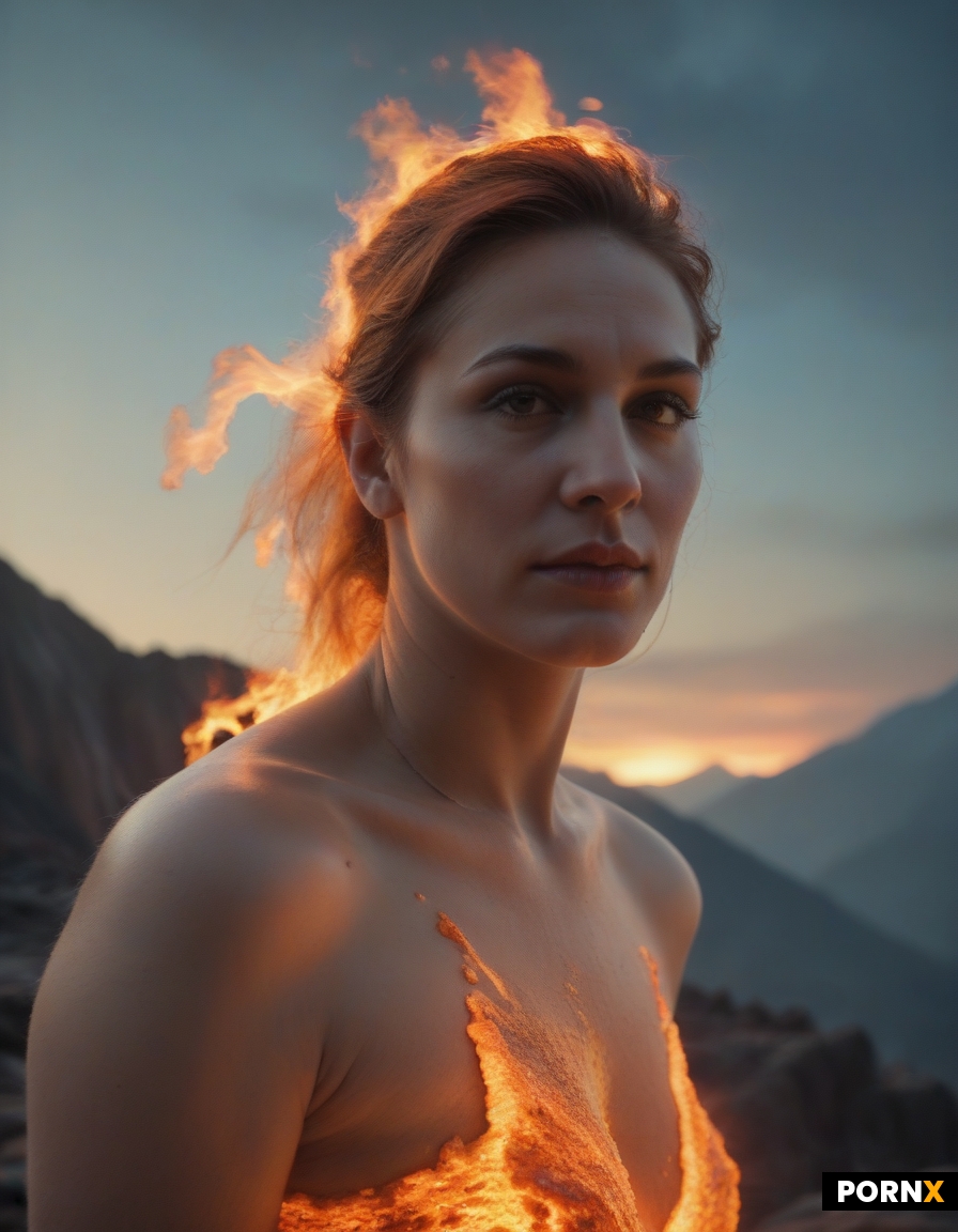 hyper-detailed and vividly clear image of a fiery lava dragon emerging majestically from a volcano