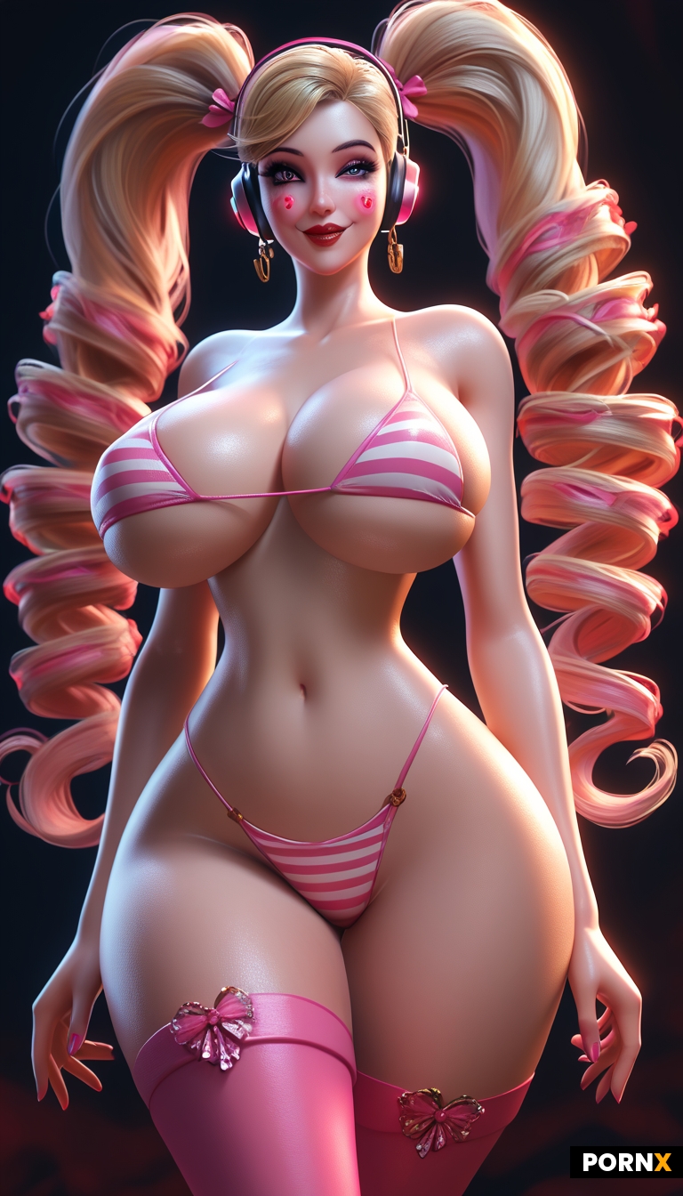pink headphones