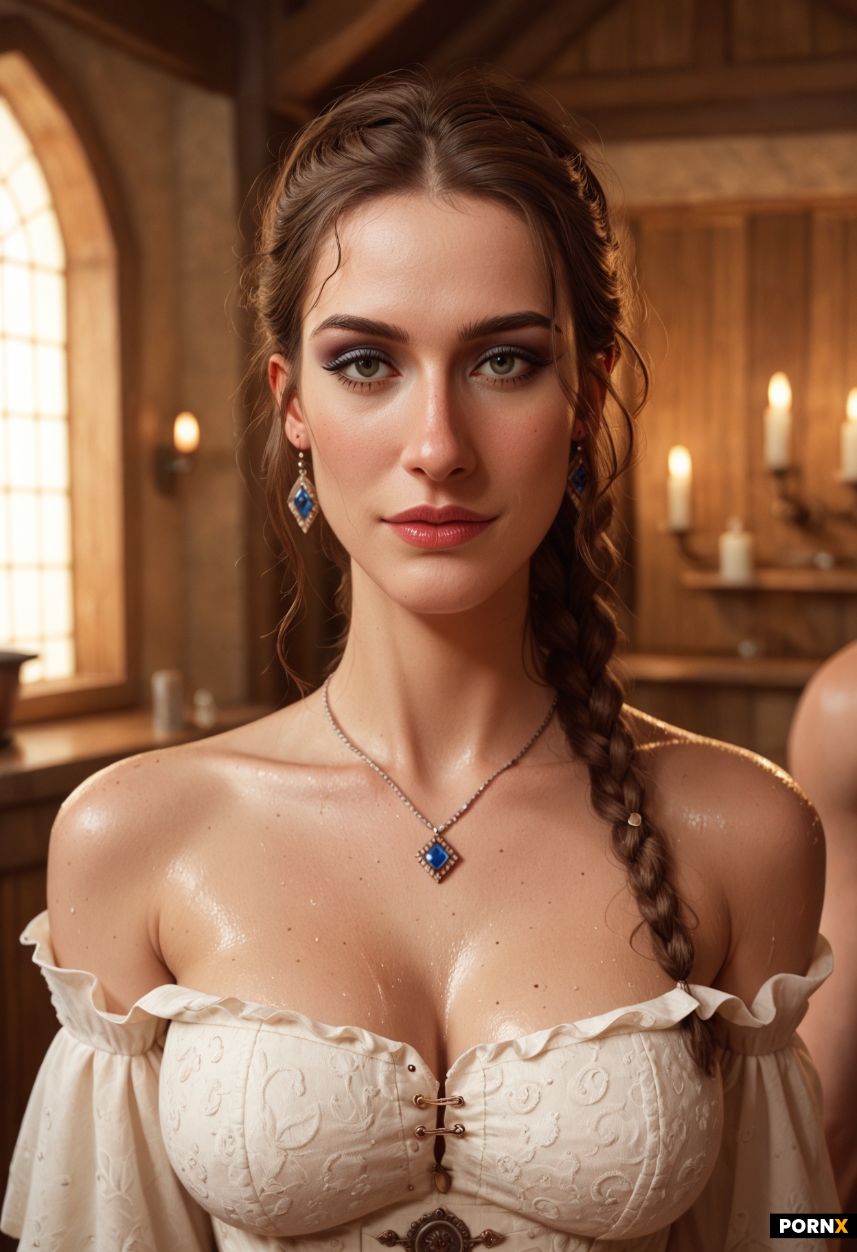 medieval stunningly beautiful tumbler harlot