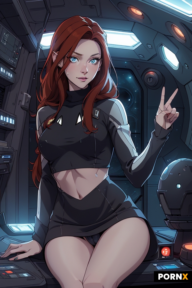 Aboard the bridge of a space ship