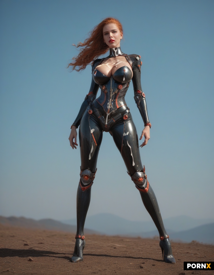 dynamic overexaggerated scifi futuristic provocative seductive intimidating busty erotic anime robot