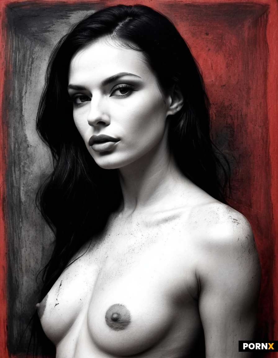 Create a black charcoal drawing of a beautiful woman