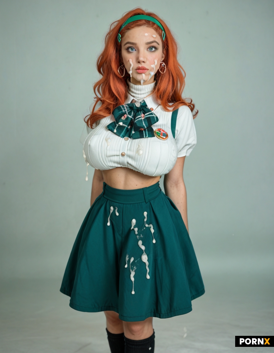 Sexy exaggerated busty slim slender ditzy geeky cute preppy nerdy Nympho teacher professor