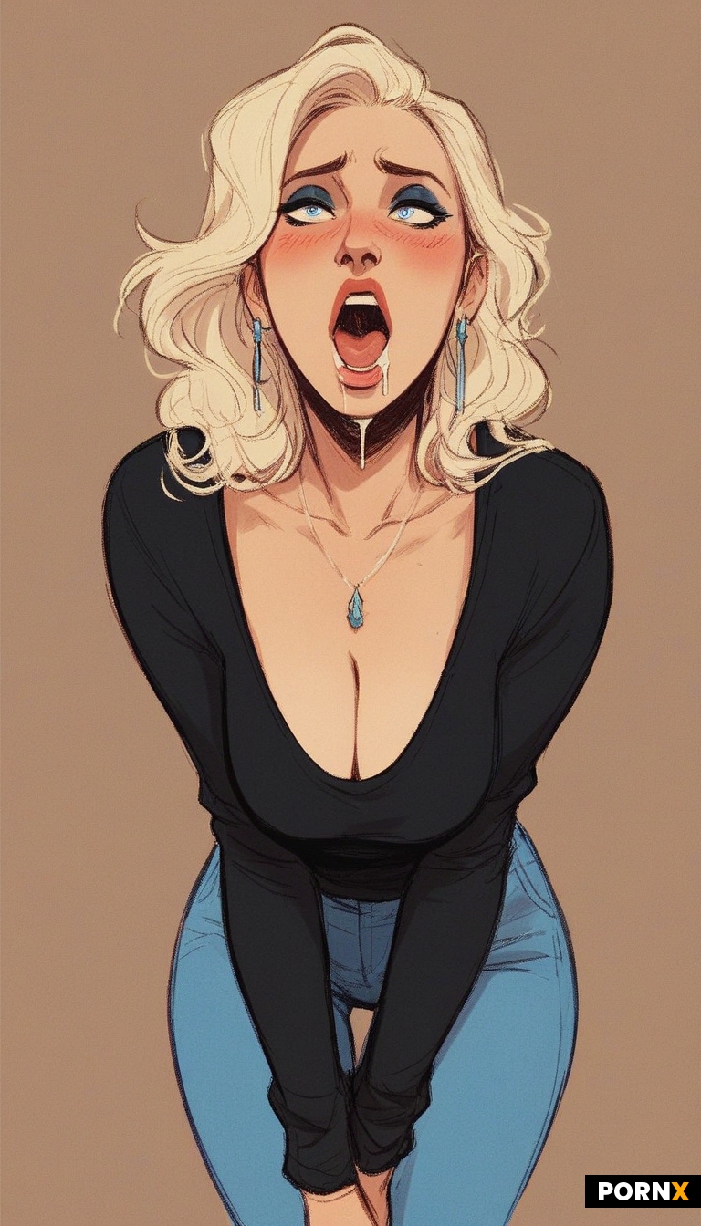 shaggy black and blonde hair