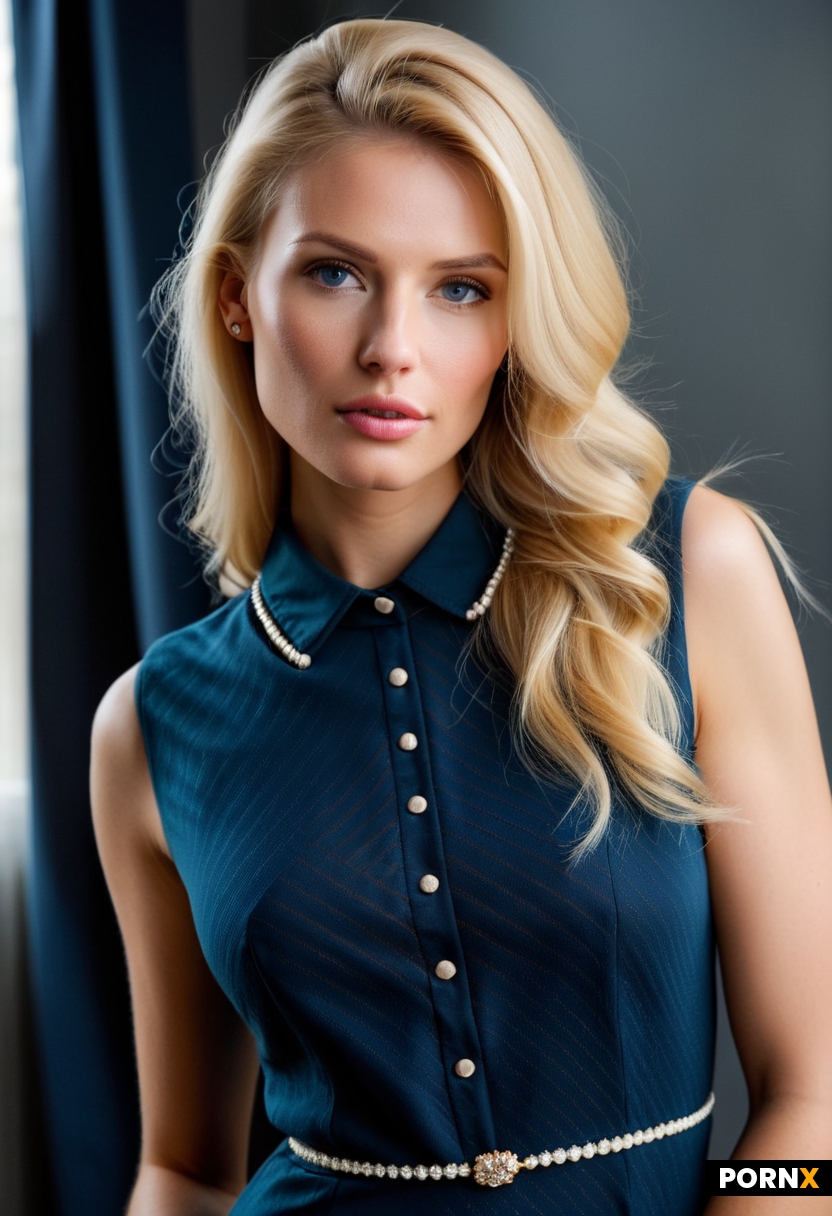 Preppy sophisticated blonde woman