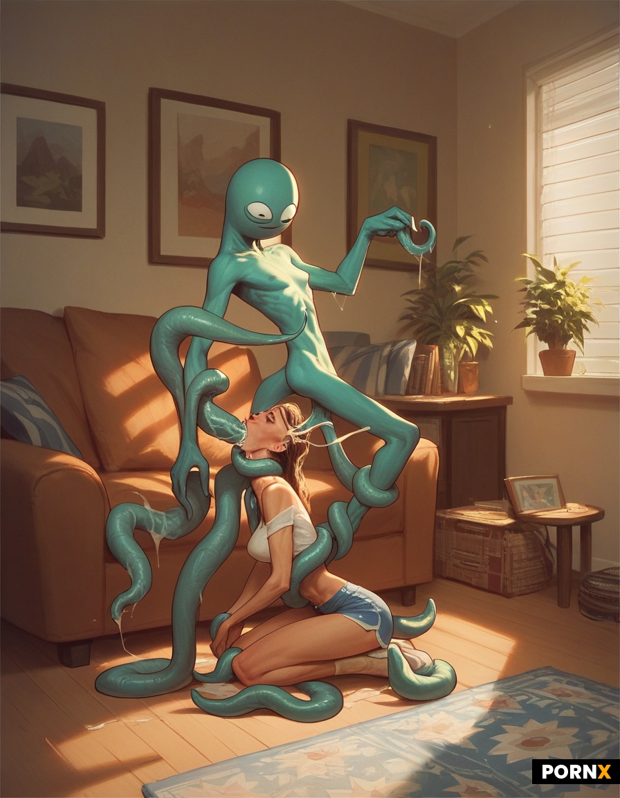View of whole family of women in living room