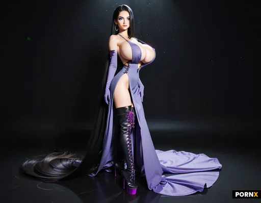 sweet woman oversized breasts