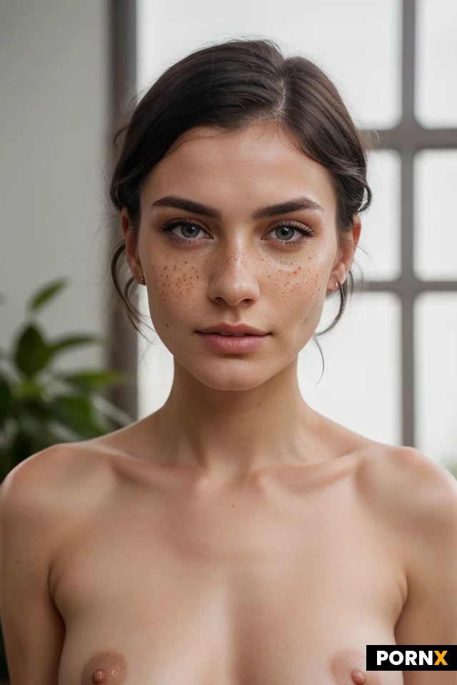 Ultra photorealistic beautiful Russian woman with short black hair, sharp Slavic facial features, piercing eyes, extremely fair porcelain white skin with natural pores, subtle freckles and realistic skin imperfections, athletic yet feminine body, completely nude, masturbating, seductive expression, soft natural indoor lighting, highly detailed realistic skin texture, professional photography, 8k, sharp focus, natural skin details