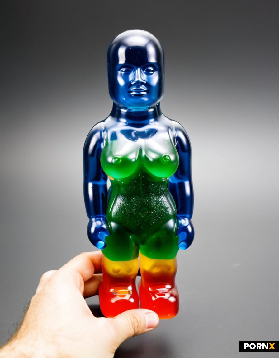 one big gummy candy shaped like a gummy woman