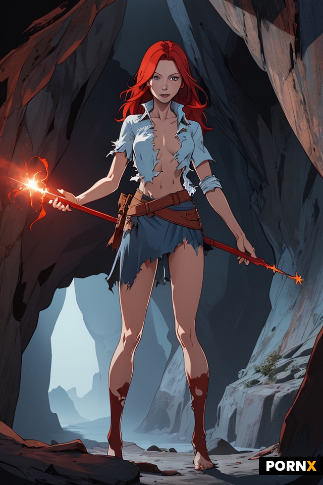 skinny red haired woman