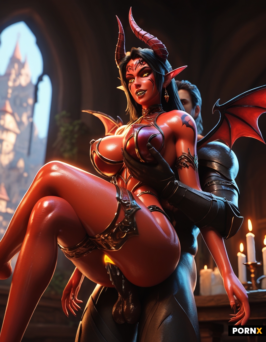Beautiful  demon woman