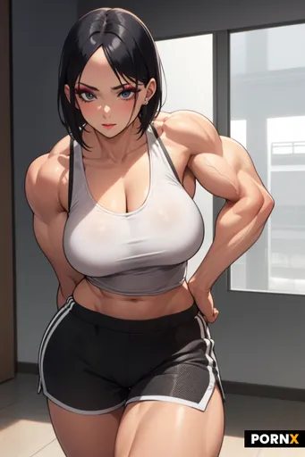 very muscular nordic bodybuilder woman busty fit