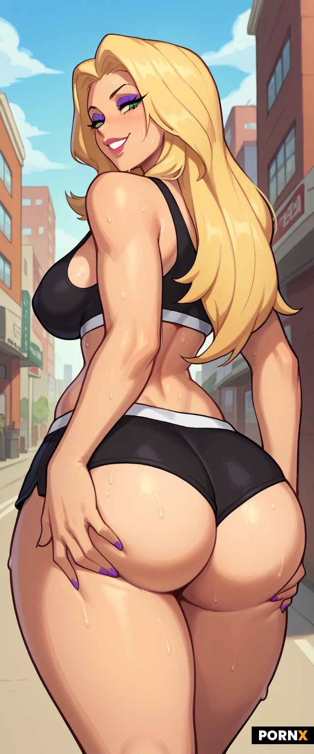 from behind