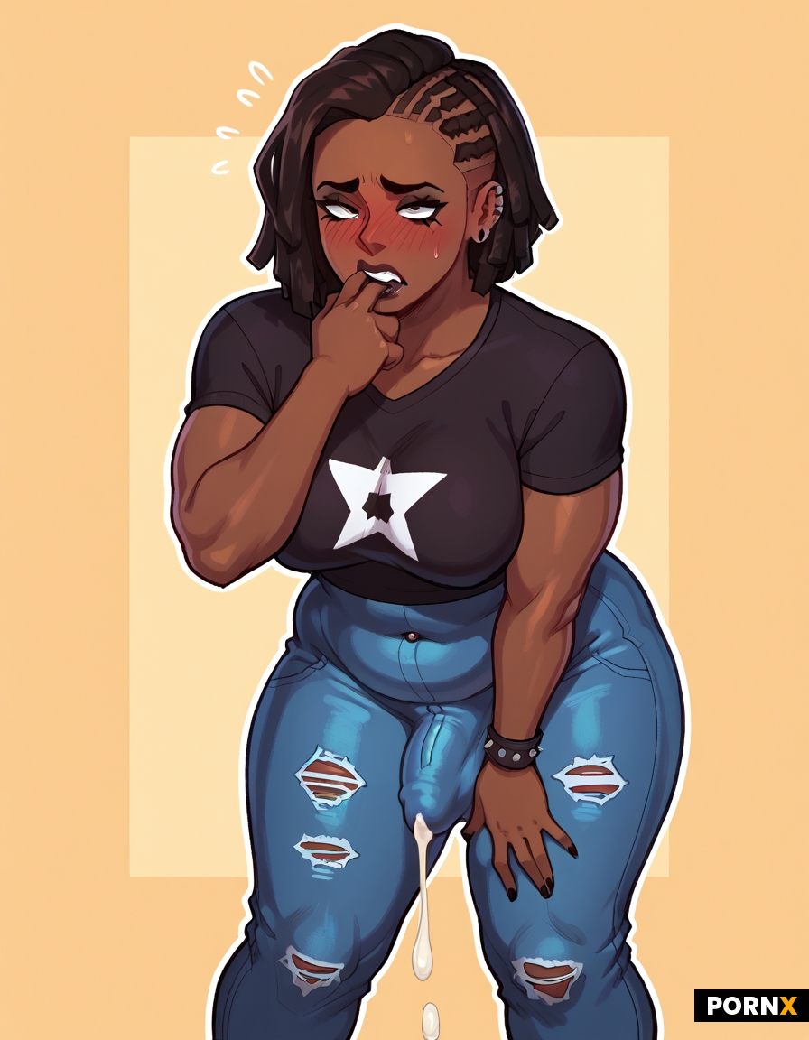 One dark skin futa