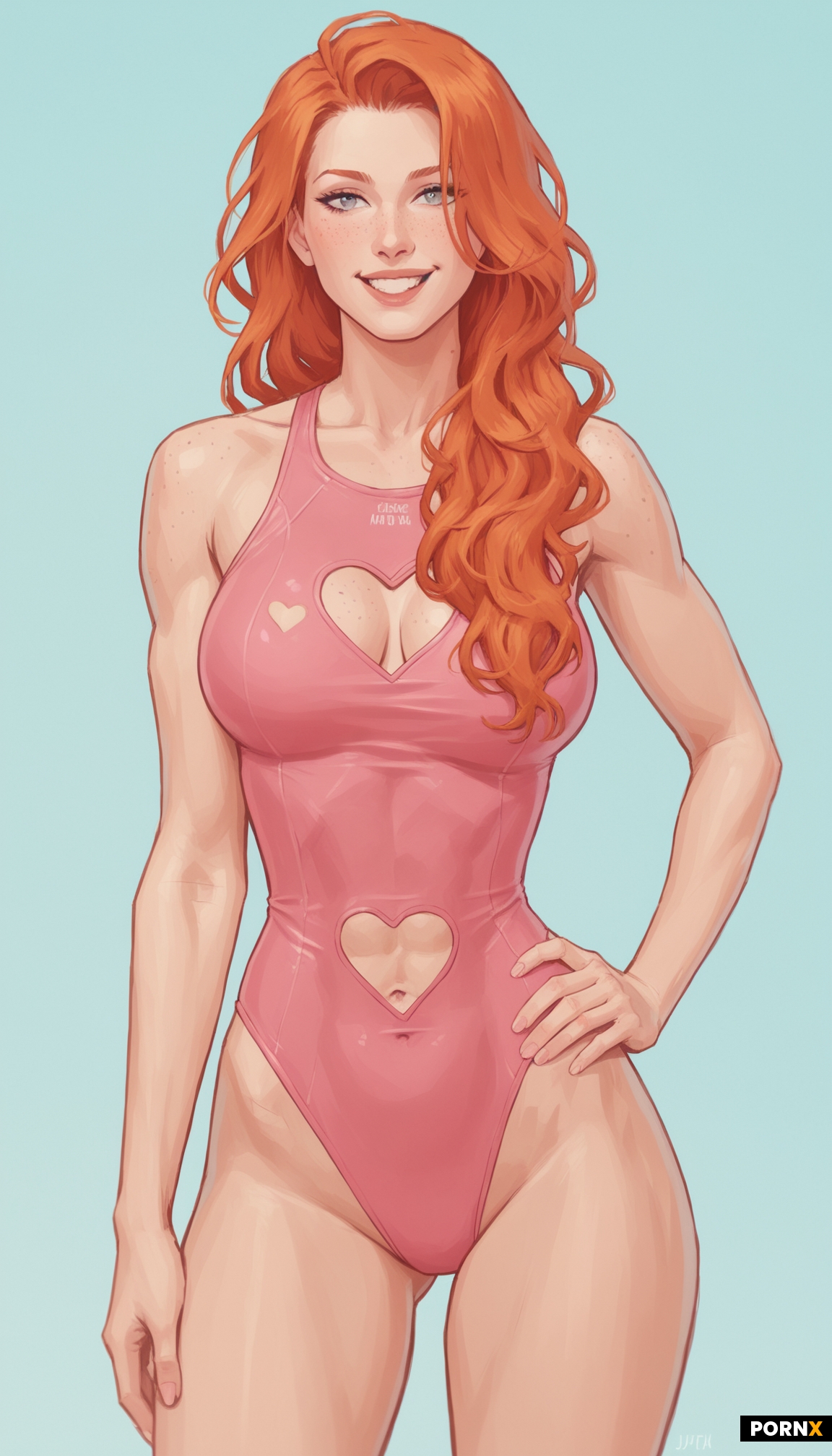 pink swimsuit