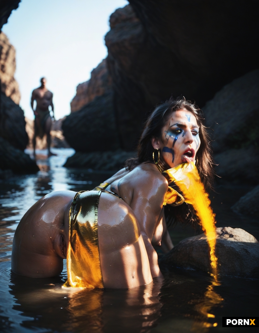 Gold painted body