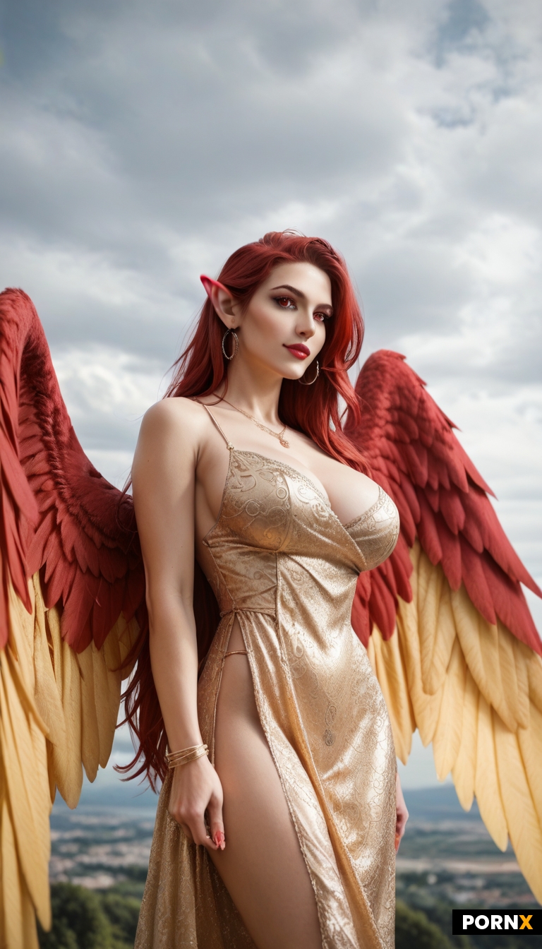 sexy female elven goldenhair long pointed ears