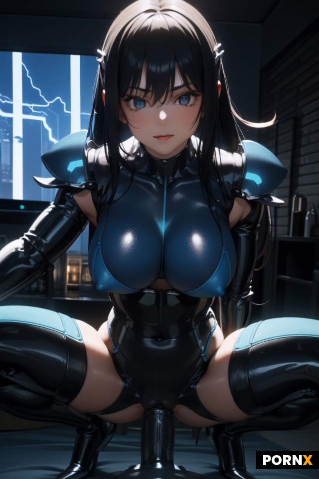 Pretty robot woman