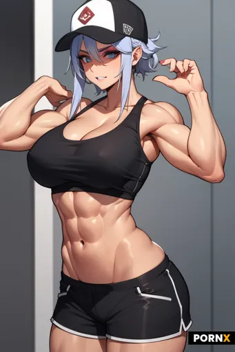very muscular nordic bodybuilder woman busty fit
