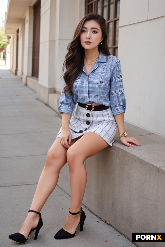 white button-up blouse
