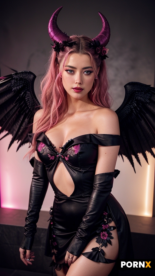 AmberHeard is looking at camera seductively