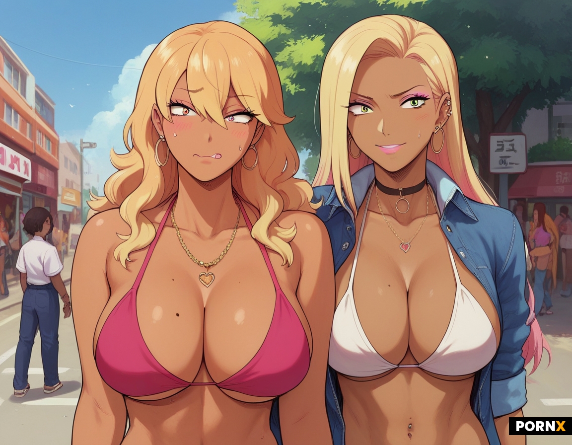 two cute gyaru girls