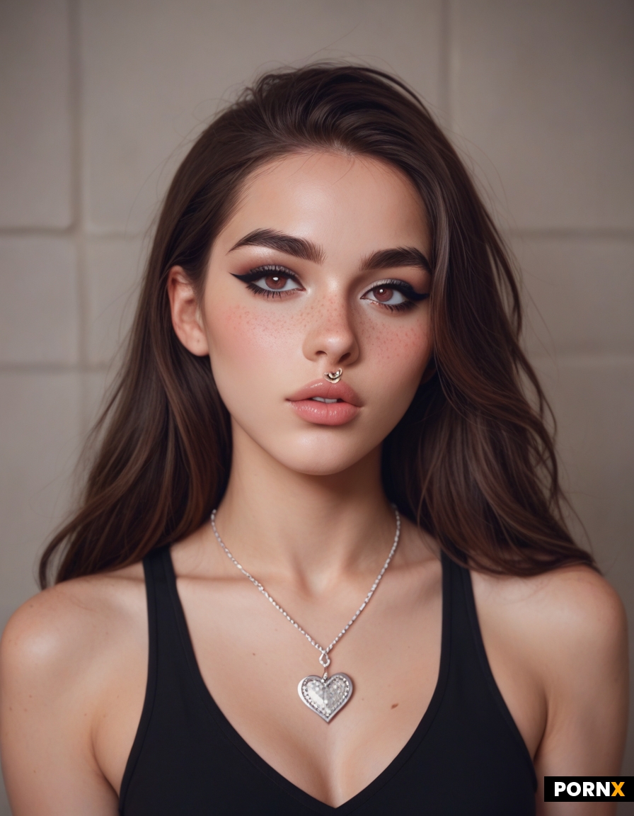 Medium-length dark brown hair