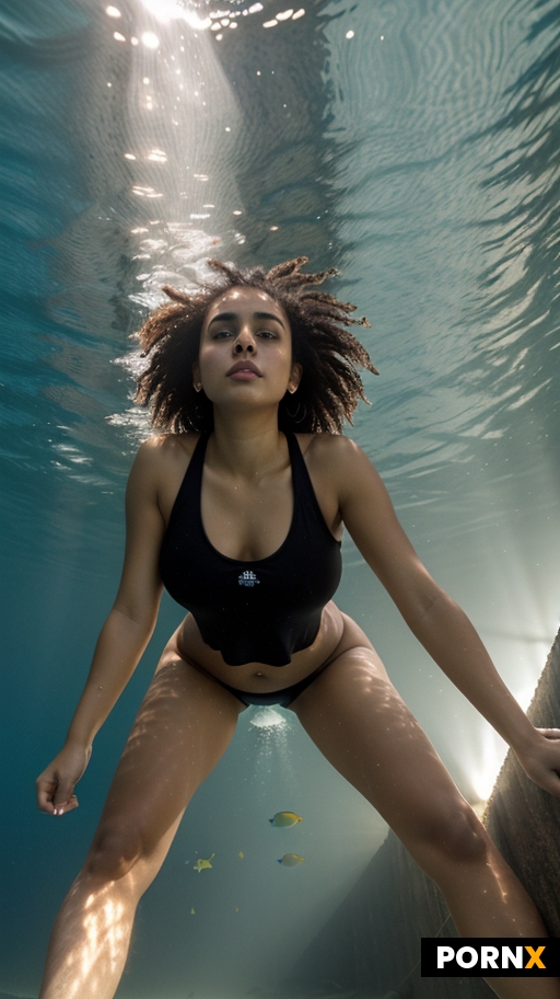 5'3 Mixed Spanish and Zimbabwean 20 year old woman wearing black tank top with short shorts on nude