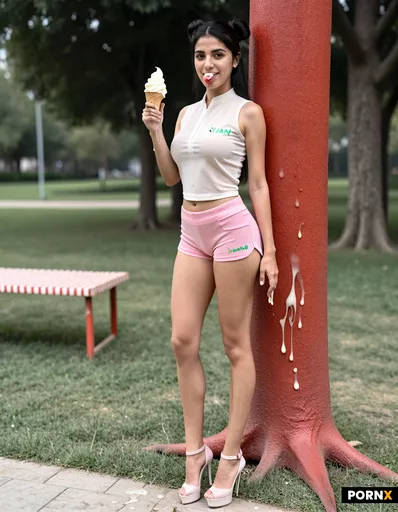 at the park under a tree