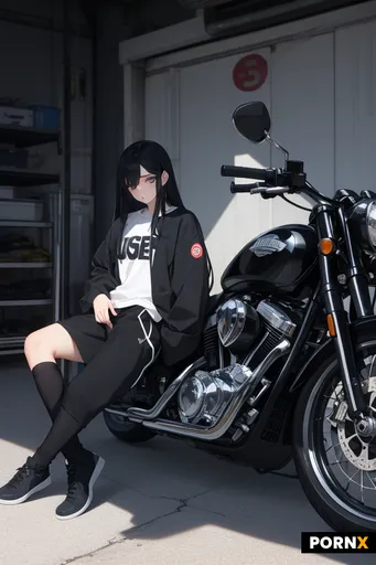 Long black hair