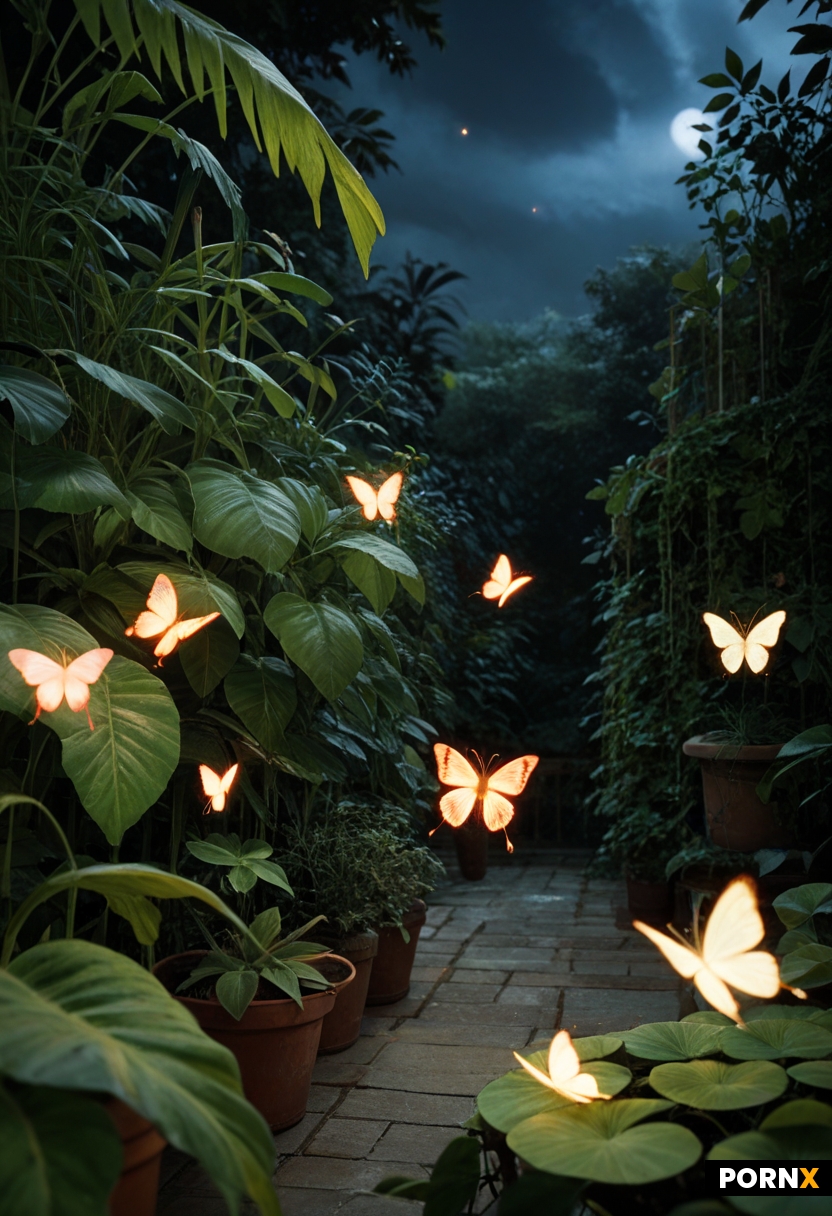 greenhouse at dark night