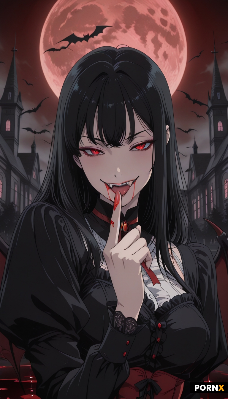 Beautiful Victorian era vampire